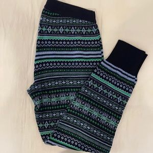 JCrew fair isle knot joggers
